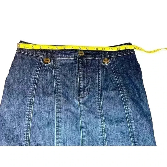 PILCRO AND THE LETTERPRESS WOMENS’S DARK WASH DENIM SKIRT•SIZE 27•PREOWNED• - Picture 5 of 7